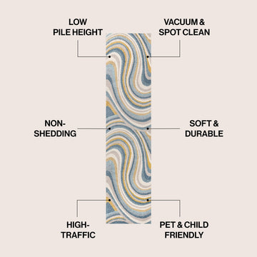 Flow Abstract Swirl Area Rug